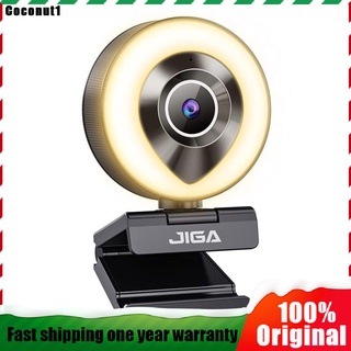 [en stock 15] cámara web 1080p con micrófono y anillo de luz cámara web streaming webcam@coconut1