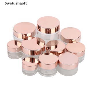 [SWE] 5-100g Empty Clear Glass Cream Jar Cosmetic Container Glass Bottle Cream Tool WQY