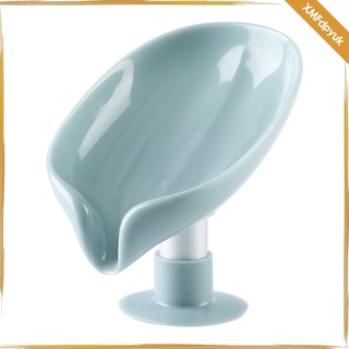 Suction Cup Soap Holder Leaf Shape Self Draining Soap Holder Box Creative for Shower, Bathroom, Kitchen, Bath Tub Soap Tray