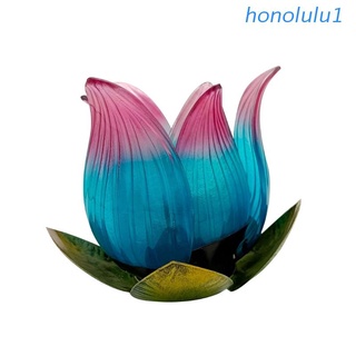 honolulu1 Solar Lotus Light Outdoor Waterproof LED Flower Decorative for Garden Patio Lawn Fence Party Home Pond Ornament