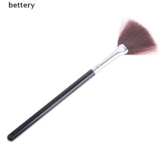 [bettery] 1 pza brocha profesional en forma de abanico/rubor/base/herramienta de maquillaje (5)
