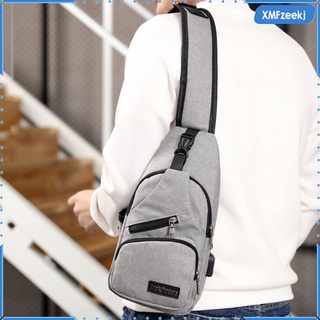sling bag usb puerto de carga anti robo ligero bolsa mochila daypack