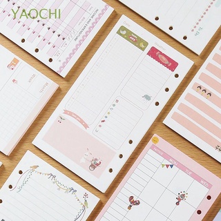 Yaochi Papel De repuesto Para cuaderno Semanal De 40 hojas A5 A6 (1)