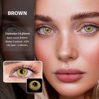UYAAI 2 unids/par lentes de Color pupilentes lentes de Color de ojos lentes de contacto para ojos lentes de contacto LA GIRL Series-marrón