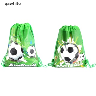 qawhite - bolsa de fútbol no tejida con cordón, mochila para niños, viajes, escuela, bolsas de regalo cl