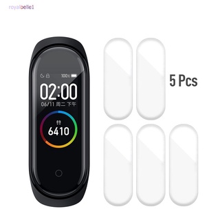 5Pcs Hydrogel Protective Tempered Film For Xiaomi Mi Band 4 Protection Film Full Screen Permeability Film HD Explosion (bracelet 4 for Xiaomi NOT including) royalbelless