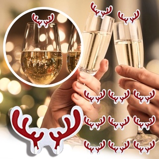 Libaitian-*-* - tarjeta de copa de navidad decoración de navidad sombrero de Santa copa de vino decoración feliz árbol de navidad adorno de fiesta decoración año nuevo 2022