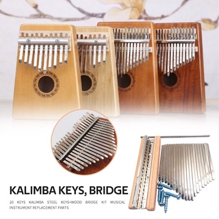 listo 20 teclas kalimba diy teclas puente conjunto pulgar piano instrumento musical accesorio