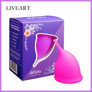 Liveart «patente» copa Menstrual diseño ergonómico 100% silicona de grado médico (1)