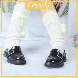 [LOVOSKI] Harajuku estudiante uniforme niñas Lolita punto calentadores de piernas cubierta estudiante Lolita bota suelta calcetines calcetines apilados calcetines para las mujeres