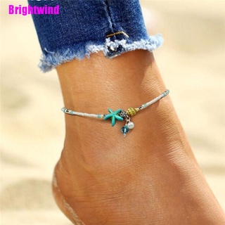 [Brightwind] Estrella de mar concha playa pie cadena concha sandalia tobilleras pulsera joyería