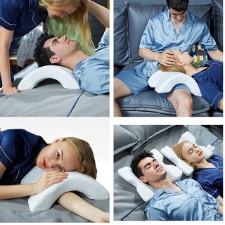 #well - almohada de espuma viscoelástica curvada en forma de u para dormir, cuello, cuello, diseño hueco