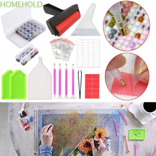 Homehold 40/42pzs caja Artesanal para el hogar y DIY DIY Costura Costura Bordado Diamante De Pintura herramienta De punto Cruz Kits