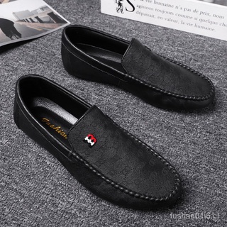 Slip On Men Leather Shoes Fashion Casual Men Loafers Moccains