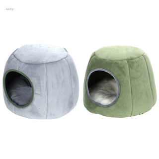 lucky Guinea Pigs Sleeping Bed Hamster Hedgehog Winter Nest Small Pet Warm Cage Cave Bed House Fleece Cusion Hide Toy Playing Habitat