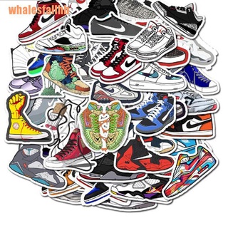 ❦whalesfallhb❦ 50Pcs Jordan Sneaker Tide Shoes Sticker Waterproof For Laptop Skateboard Luggage Decal
