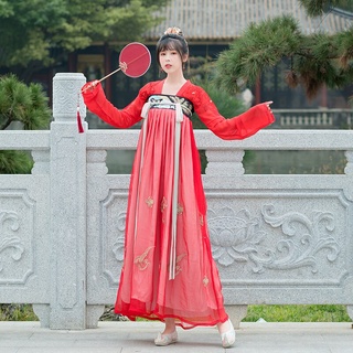 2021 rojo tradicional ropa completa pecho cintura falda elegante disfraz Hanfu túnica de hadas vestido de carnaval trajes para las mujeres (5)