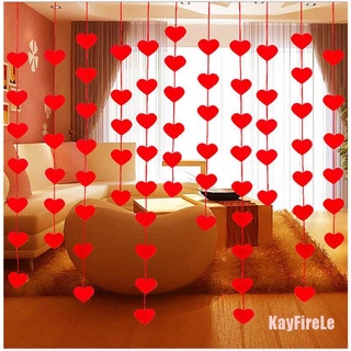 Kayfirele guirnalda no tejida amor corazón cortina suministros de boda decoración de la habitación