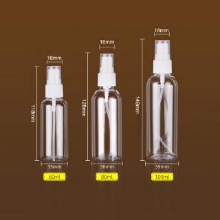 botella de spray de niebla fina líquido sub-embalaje transparente pet spray botella portátil vacía transparente fina niebla spray botella para agua de aceite esencial (8)