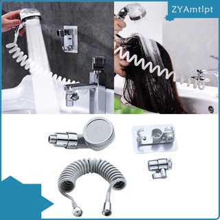 Bathroom Basin Water Tap Handheld Shower Head Rinser Kit for Hair Washing (1)