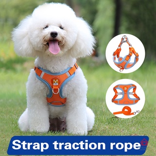 Pet Vest Chest Strap Comfortable Vest Harness and Leash Set Adjustable Rope Leash Pet Supplies For Dog
