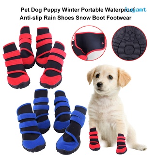 zapatos antideslizantes impermeables portátiles para invierno para mascotas/perros/cachorros
