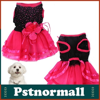 < MALL > Mascota Perro Rosa Flor Gasa Tutú Vestido Falda Cachorro Gato Princesa Ropa
