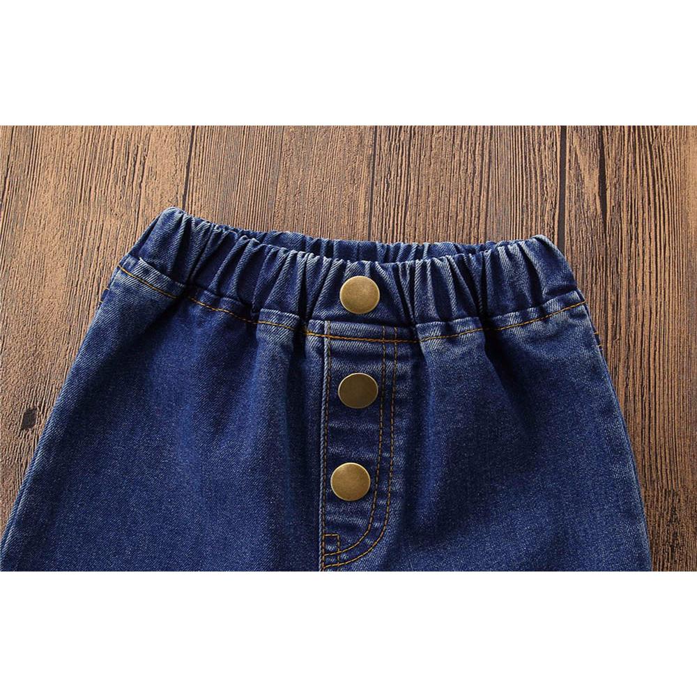 2-6y bebé niño niñas vintage jeans empalme campana-fondos pantalones de mezclilla pantalones (8)