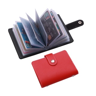 predowhen bolsa de tarjetas multi ranuras compartimento rectángulo mini cartera portátil botón titular de la tarjeta para compras