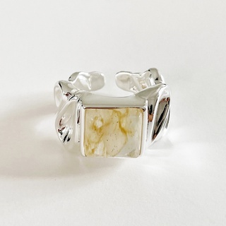 anillo de plata de ley s925 irregular bump piedra natural anillo minimalista anillos de plata para mujer