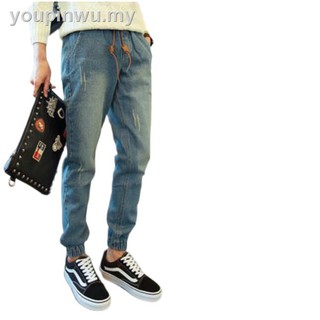 Disponible medias fesyen denim pantalones jogger jeans estilo