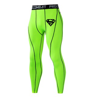 super héroe impresión transpirable leggings deporte jogging entrenamiento hombres gimnasio fitness entrenamiento medias