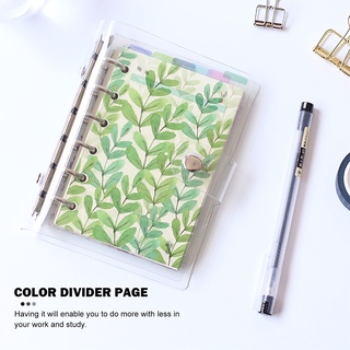 School & Office A5 A6 6-Ring Loose Leaf Binder Journal Transparent Notebook Insert Pages