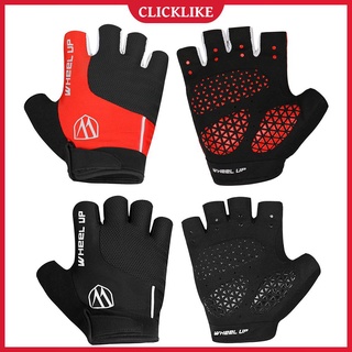 (clicklike) guantes de ciclismo de medio dedo con rueda para montar en bicicleta guantes antideslizantes (2)