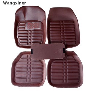 [wangxiner] 5Pcs/set universal coffee color car auto floor mats floor liner leather carpet Hot Sale
