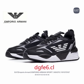 100 % Original Emporio Armani EA Hombres Eagle Logo Zapatos Deportivos De Alta Calidad Zapatillas De Deporte Cómodo De Viaje Disponibles En Varios Colores .