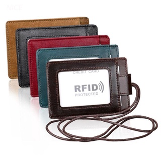 Nvzhuang billetera Portátil De cuero Para tarjetas De Crédito RFID/identidad