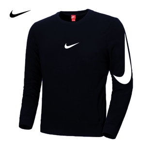 (L-5Xl) Nike hombres suéteres cuello redondo transpirable manga larga sudaderas suéter Slim Fit ropa deportiva (1)