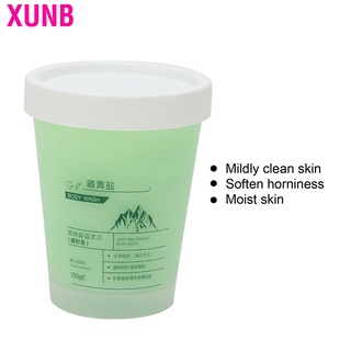 Xunb exfoliante crema corporal exfoliante exfoliante mejorar la piel seca 250 g suavizar la vieja con cuerno para ducha (9)