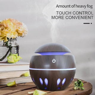 Mini humidificador De aire ultrasónico Usb Difusor De Aroma granos De madera Led luz nocturna Difusor De aceite esencial Aromaterapia hogar