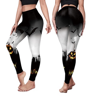 (wopyt.br) Mujer impresión cintura alta ajustada cadera levantamiento movimiento Yoga pantalones
