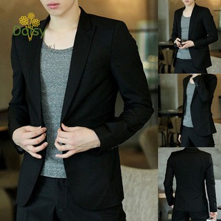 los hombres blazer abrigo slim traje de estilo coreano negro casual de negocios diario chaquetas