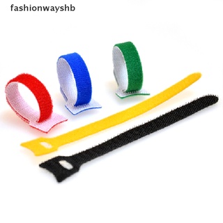 [Fashionwayshb] 10x Nylon Velcro Cable Ties Wire Strap cord Wrap Fastening Organizer Management [HOT]