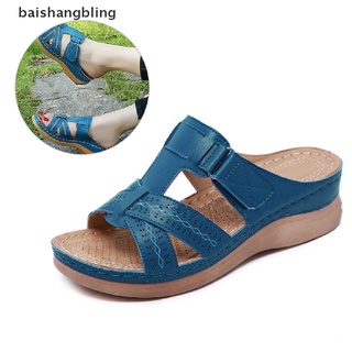 babl señoras mujeres ortopédica tacón deslizamiento en el dedo del pie abierto mulas sandalias zapatos nuevas zapatillas bling