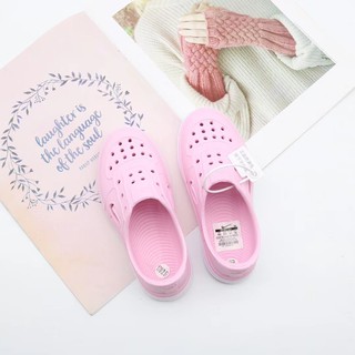 【Stock Ready】 NIKE Kids Niños Zapatillas de niño Sandalias Agujeros niño y niña sandalias blancas rosa 21-35 (6)