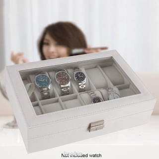 Caja de reloj de almacenamiento blanco a prueba de polvo (3)