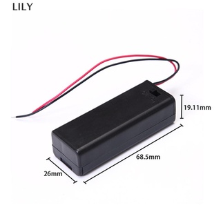 [lily] soporte de batería con interruptor de encendido-apagado modelo de herramientas de iluminación para 2 pilas aaa