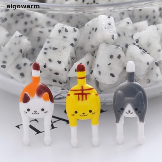 aigowarm 7 unids/set lindo mini animal de dibujos animados alimentos picks niños snack comida frutas horquillas cl