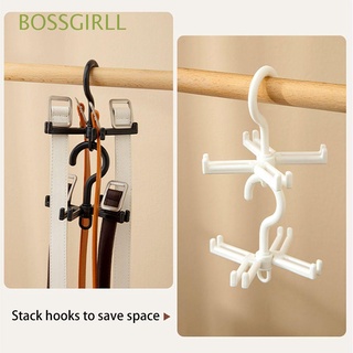 bossgirll multifuncional percha accesorios de cuatro cuñas estante giratorio gancho creativo armario estante/multicolor