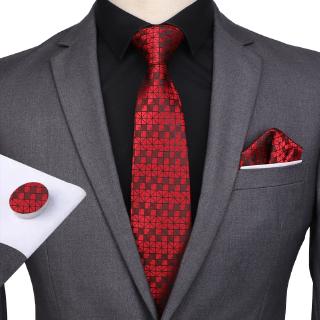 nuevo estilo de la boda lazos de los hombres clásico corbata conjunto de negocios corbata accesorios hombres corbata bolsillo cuadrado gemelos conjuntos (4)